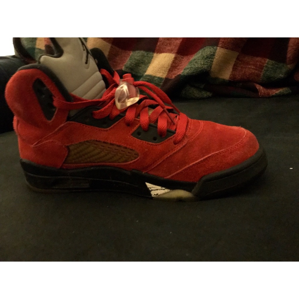 Air Jordan 5 Retro ( Raging Bull Red Suede )